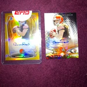 2010 TOPPS PLATINUM/BOWMAN CHROME CONNOR SHAW RC/AUTO  (×2) #14/50 and #35/50